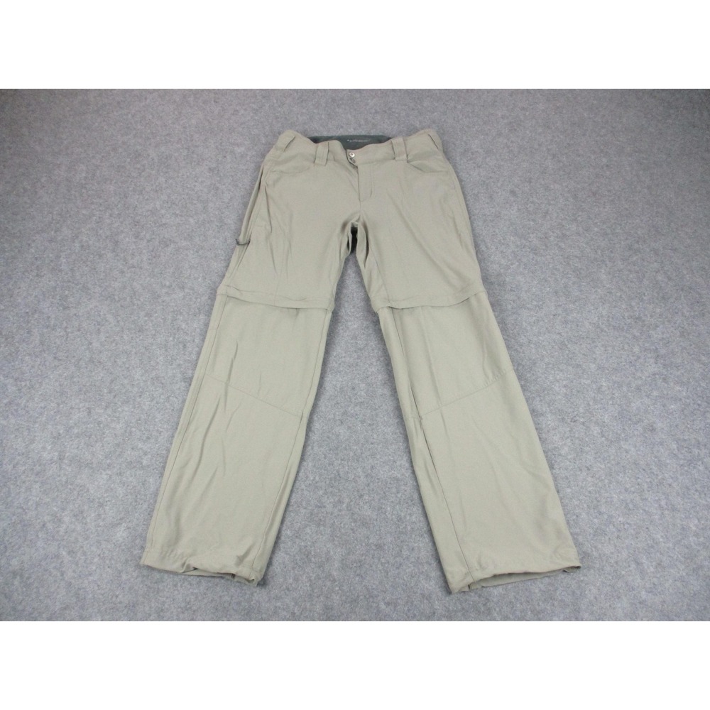 Columbia Pants Womens 12 Beige Omni-Shade Convertible Hiking Stretch 32x29